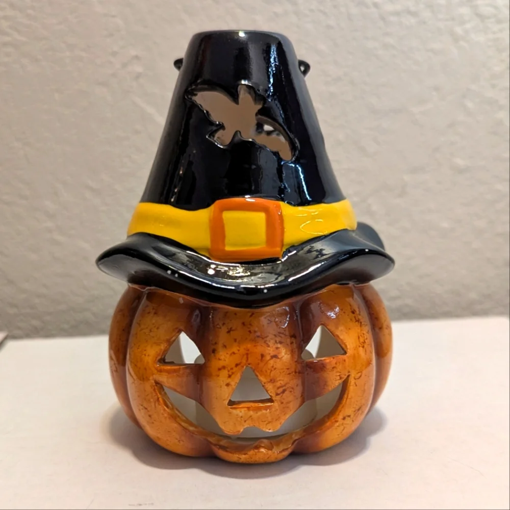 Halloween Pumpkin Candle Holder